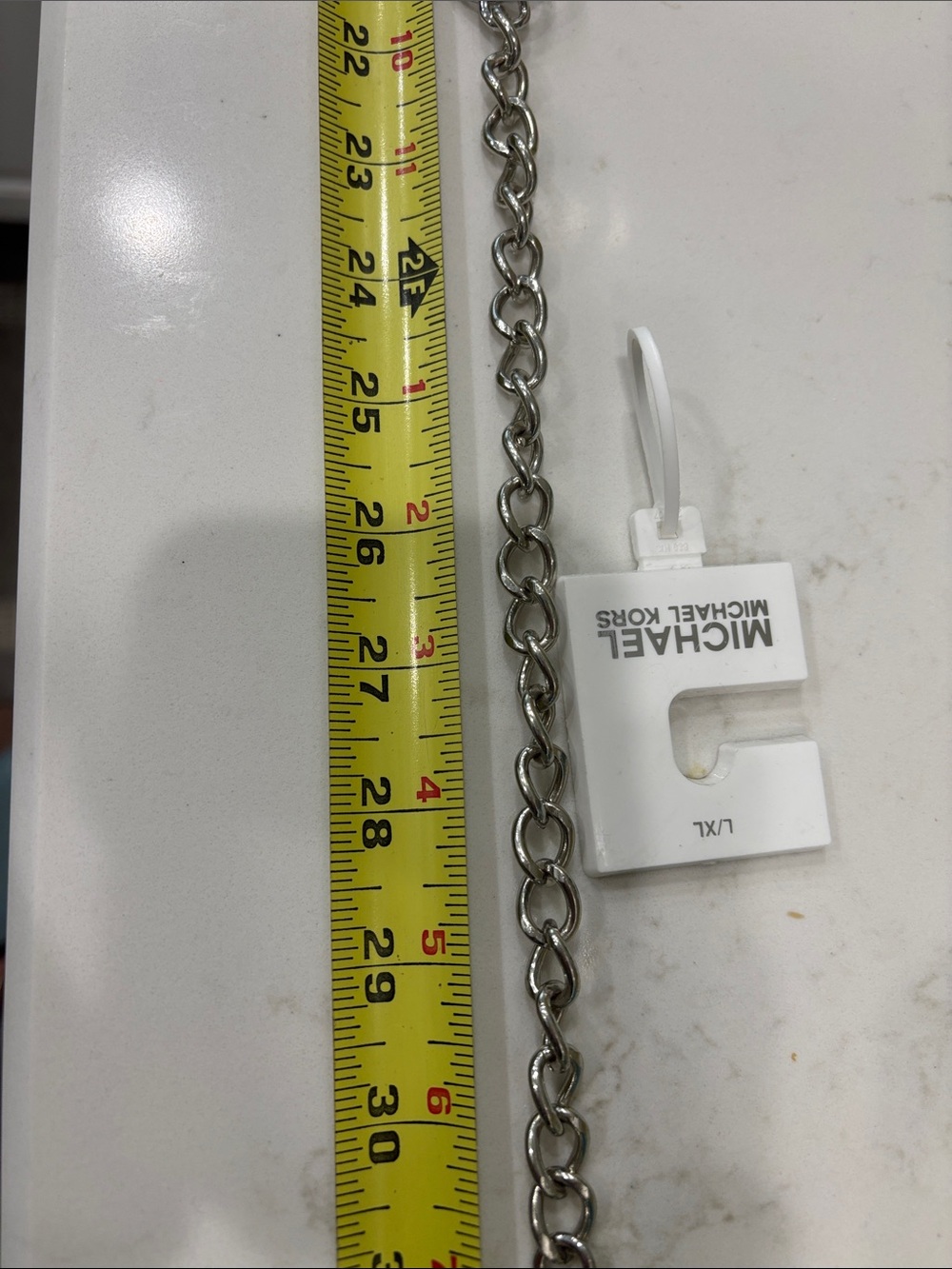 MICHAEL Michael Kors Silver Chain Logo Link Belt - Picture 6 of 8